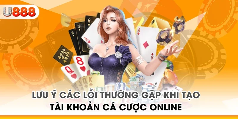 Lưu ý các lỗi thường gặp khi tạo tài khoản cá cược online