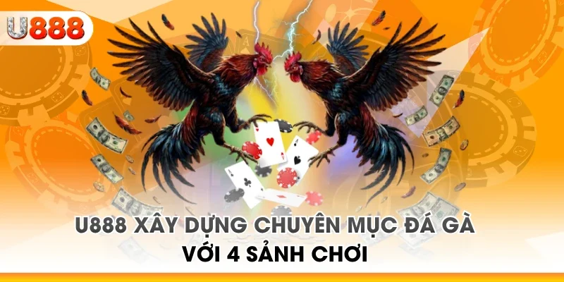 U888 xây dựng chuyên mục đá gà với 4 sảnh chơi